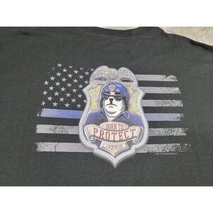 Big Dogs 3xl men's Black‎ t shirt saint bernard, police, cop, american flag